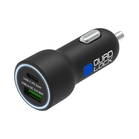 Chargeur Allume-cigare Double USB QC3.0 + PD 120W - Avec Voltmètre LED - Charge Rapide Voiture 12V/24V - 6