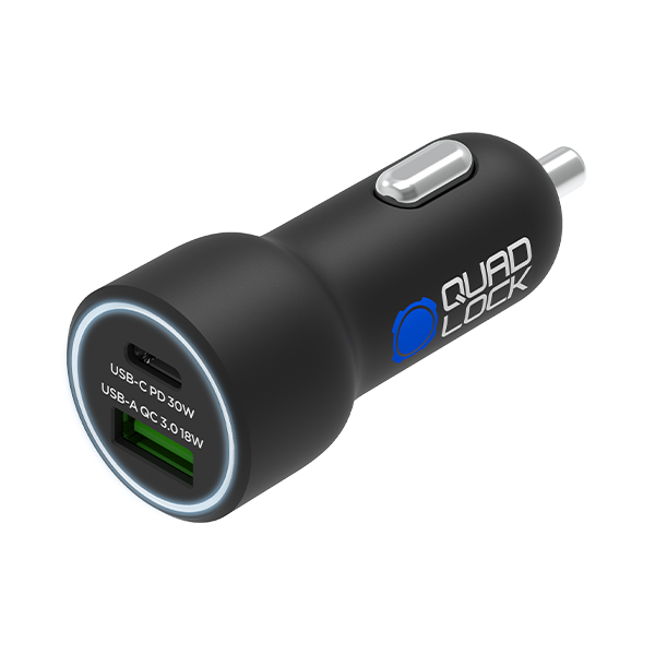 Charging Dual USB 12V Car Charger Quad Lock® Australia